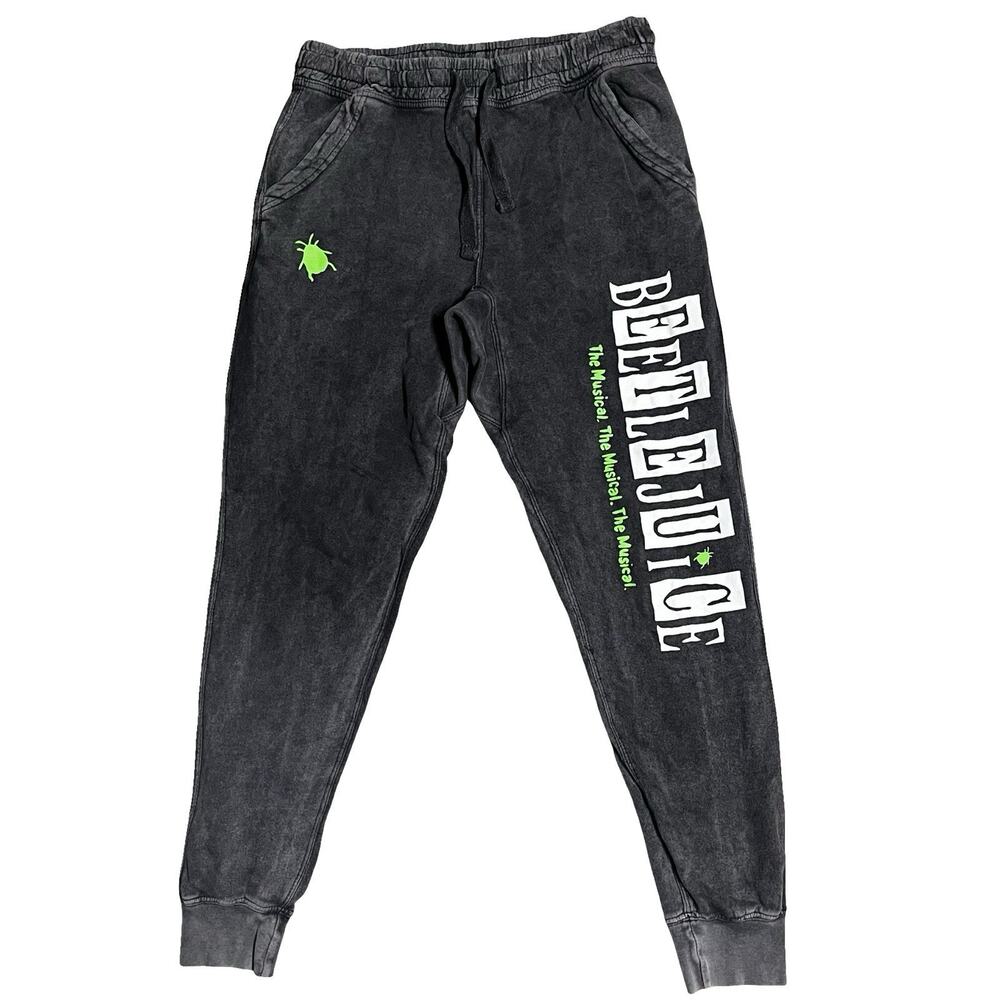 Men's Beetlejuice The Musical Grey Joggers‎ Sweatpants, Size Small